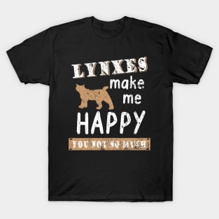 Lynxes Lynx Retro Vintage Happy Western Europe Design T-Shirt